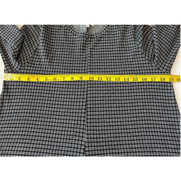 Lou & Grey for Loft Dress Women's Sz M B/W Long Sleeve Pullover Swing Jersey Y2K - Picture 3 of 7